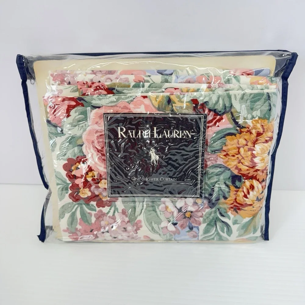 VINTAGE New Ralph Lauren ALLISON Floral Shower Curtain 72